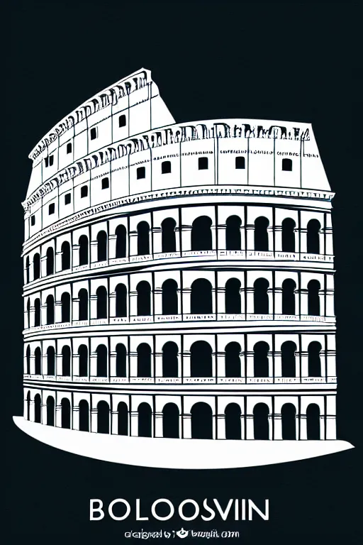 Prompt: minimalist boho style art of colosseum rome, illustration, vector art