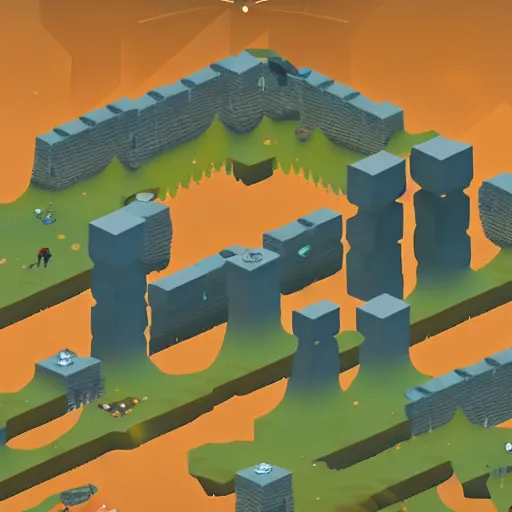 Image similar to stonehenge, a screenshot from the game monument valley