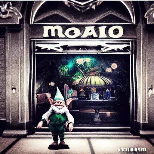 Image similar to “ drug addicted gnomes raid the casino monte carlo, daring robbery scene, cinematic scene, imax quality, psychedelic, atmospheric, shadowy, diffuse lighting, fantasy, intricate, highly detailed ”