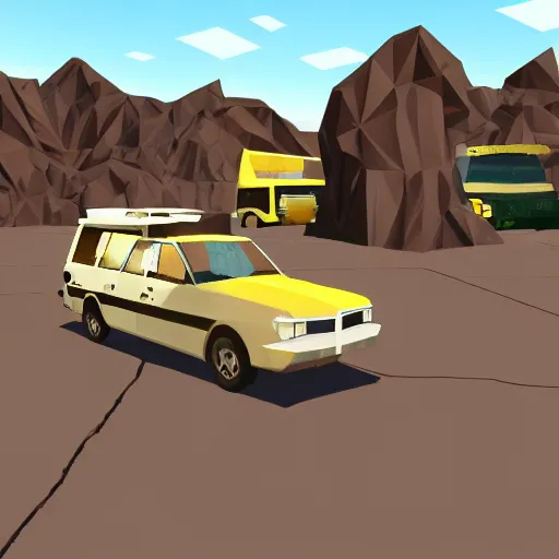 Prompt: Screenshot of Breaking Bad for the Playstation 2, low poly, nostalgic