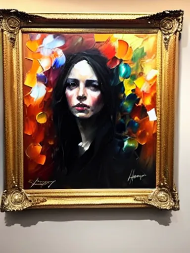 Image similar to neo - baroque portrait of a woman painted by henry asencio, leonid afremov, casey baugh, sandra chevrier, peter coulson : : hyperreal, painting, realism