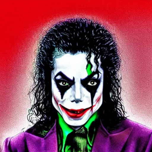 Prompt: Michael Jackson as The Joker 8k hdr
