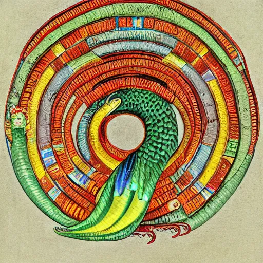 Image similar to portrait of quetzalcoatl