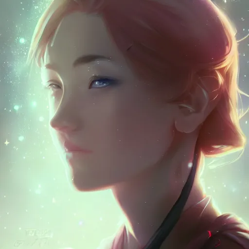 Prompt: beautiful portrait of a camera floating among stars, character design by charlie bowater, ross tran, artgerm, and makoto shinkai, highly detailed, soft lighting