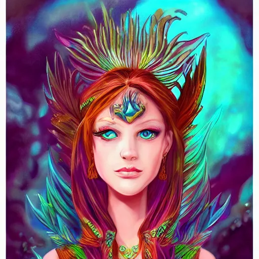 Image similar to merfolk princess portrait, d & d style, trending on artstation, colorful, intricate,