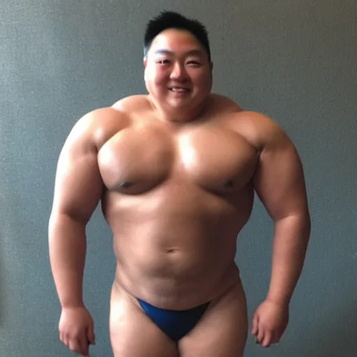 Image similar to byron li, age 1 7, extremely buff, 6 0 0 lbs