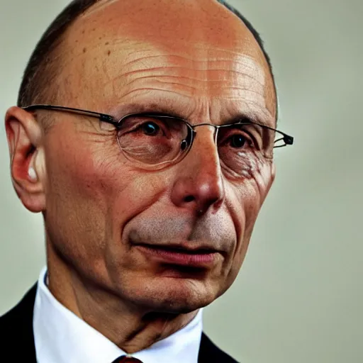 Image similar to Dramatic photo of Enrico Letta, crying and broken with gloomy sky