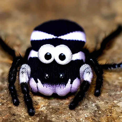 Prompt: jumping spider beanie baby