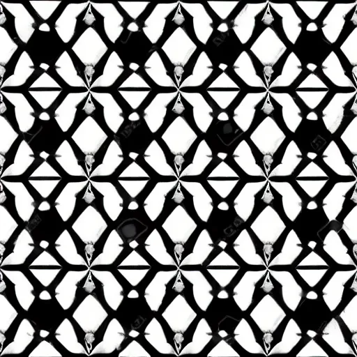 Prompt: tiled texture of perfectly symmetric hexagons, black and white, symmetric