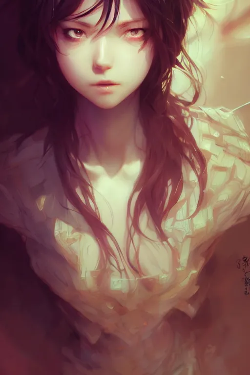 Prompt: frustrated and tired girl, full face, anime, fantastic details, pixiv, hyperdetailed unreal engine, stanley artgerm lau, wlop, rossdraws, james jean marc, simonetti ruan jia and mandy jurgens and artgerm and sakimichan, illustration, digital art, concept art, manga cover