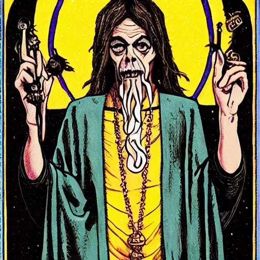Prompt: crowley thoth tarot | card death | featuring steve buscemi