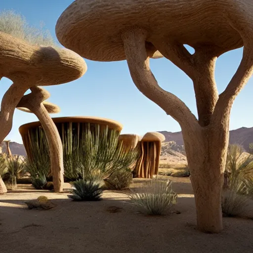 Image similar to biophilia architecture in the desert