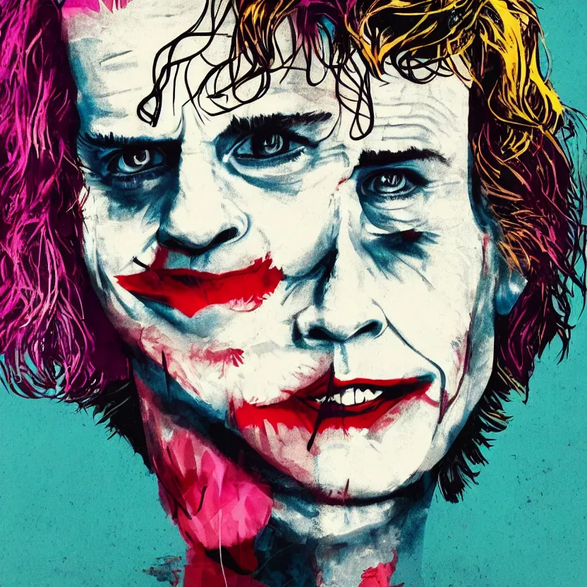 emma watson as the joker, movie poster, andy warhol | Stable Diffusion ...