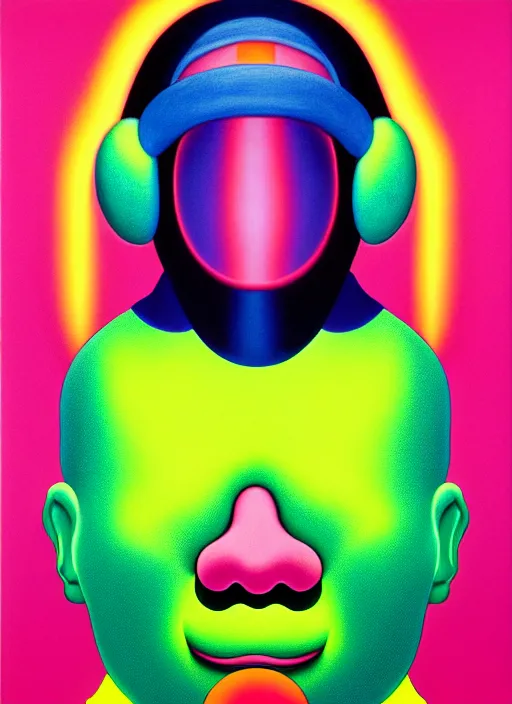 Image similar to person wearing a balaclava by shusei nagaoka, kaws, david rudnick, airbrush on canvas, pastell colours, cell shaded, 8 k