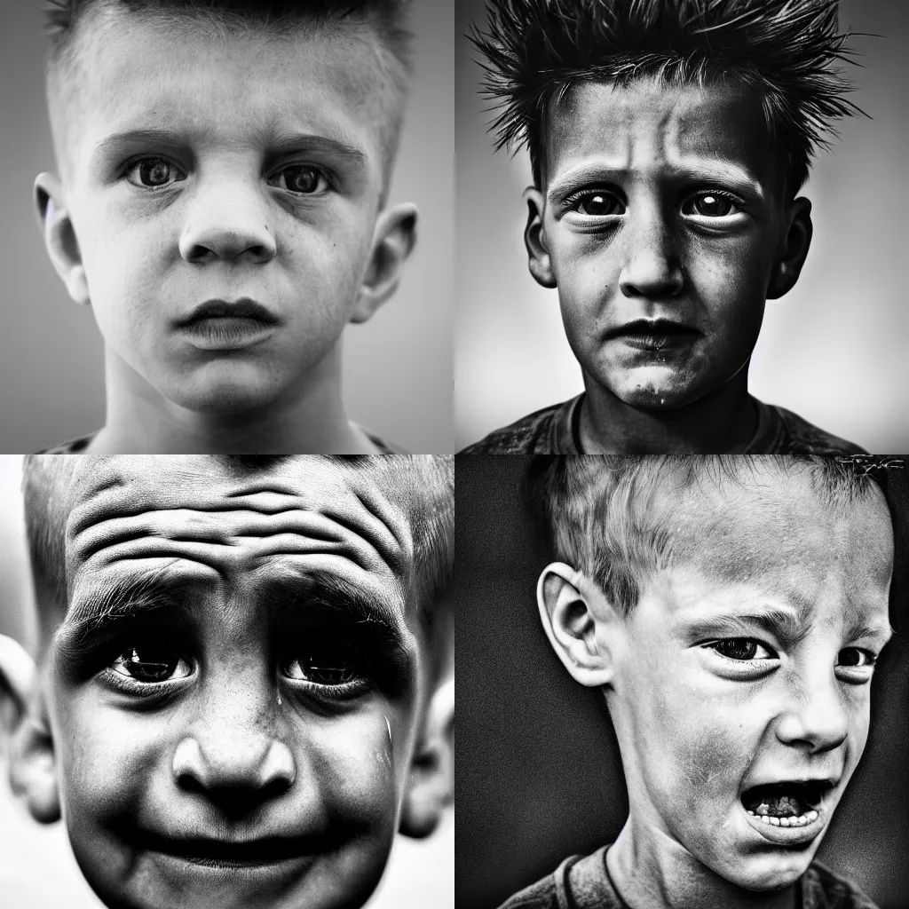 Prompt: portrait of Bart Simpson in the style of Lee Jeffries, award-winning, detailed, 82 mm sigma art, close up