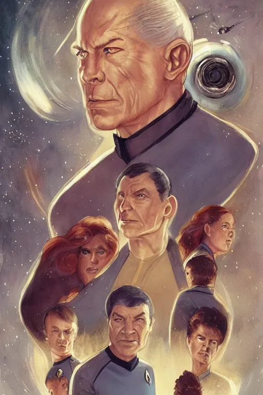 Prompt: star trek, by jean - baptiste monge