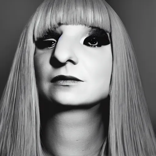 Image similar to Sia furler artistic photoshoot full body