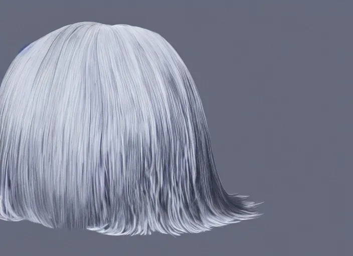 Prompt: realistic illustration of Sia using her famous wig as a mop