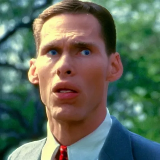 Image similar to Live Action Still of Jerma in Forrest Gump, real life, hyperrealistic, ultra realistic, realistic, highly detailed, epic, HD quality, 8k resolution, body and headshot, film still