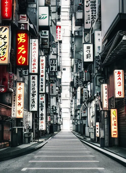 Prompt: weird streets of tokyo where no tourists are allowed, photorealistic, canon r 3, symmetry, octane render, unreal engine, dramatic lights