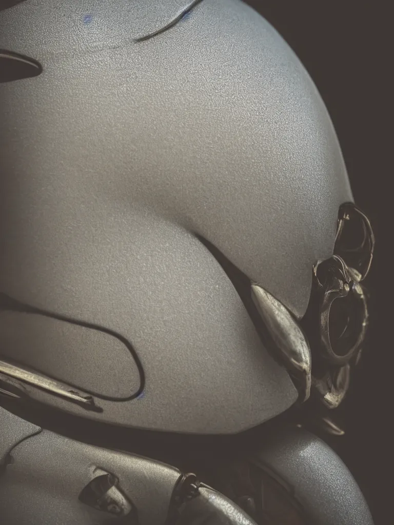 Prompt: complementary color scheme. close - up shot of a beautiful white beetle. insect eyes. motorcycle. studio photography high quality highly detailed award winning photograph by national geographic. soft volumetric light, smooth gradient.