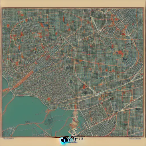 Prompt: very detailed and intricate grotosque jakarta map