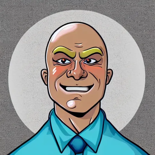 Image similar to Mr. Clean in the style of stanely kubrick