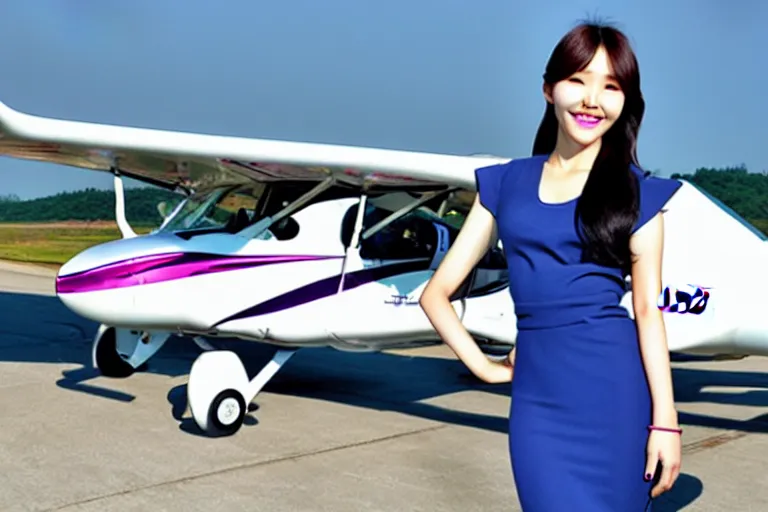 Prompt: Lee Ji-eun, cessna