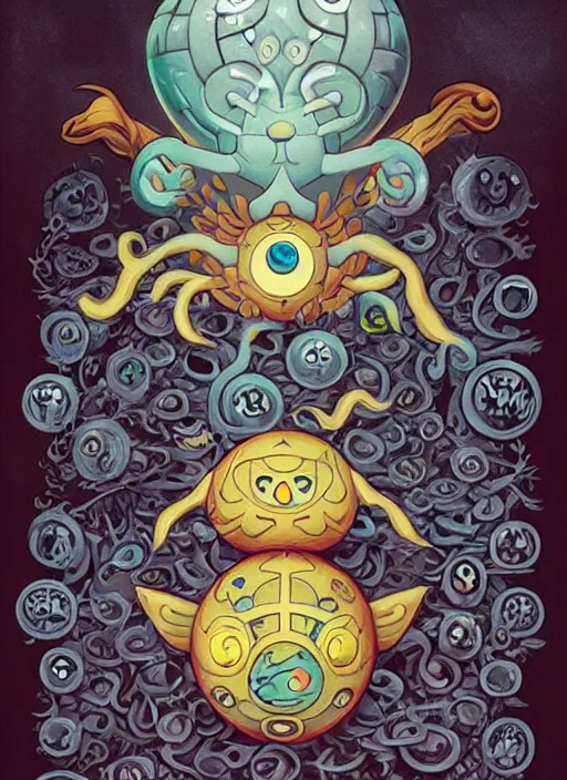 Prompt: Lovecraftian grotesqu togepi pokemon portrait by Tristan Eaton_Stanley Artgerm and Tom Bagshaw,