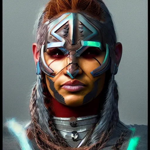 Prompt: hyper - realistic portrait of a superhero shaman, concept art, video game, 8 k, 3 d