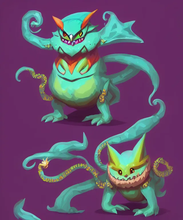 Prompt: a xanathar dnd creature in the style of pokemon, adorable and whimsical, fantasy, elegant, digital painting, artstation, concept art, matte, sharp focus, vibrant colors, high contrast, illustration,