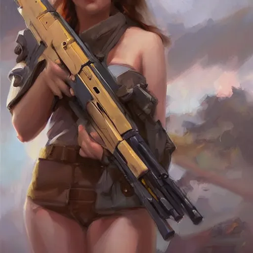 Image similar to lock and load, artstation, Vladimir Volegov