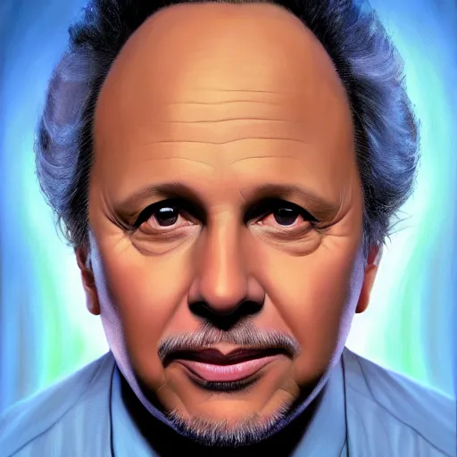 Image similar to billy crystal, portrait, in the style of alex ross, 2 d, 4 k, unreal, intricate, digital painting, highly detailed, artstation, sharp focus, illustration,