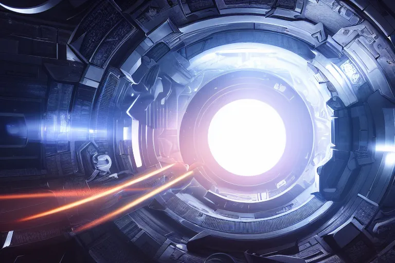 Prompt: a keyhole in the middle of space futuristic look, highly detailed, very powerful, photorealistic camera shot, bright studio setting, studio lighting, crisp quality and light reflections, unreal engine 5 quality render