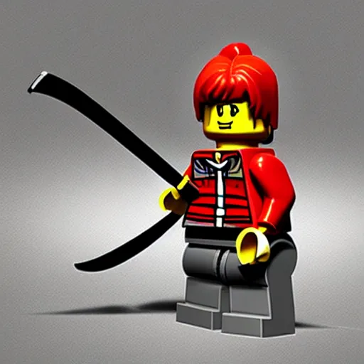 Image similar to a lego of samurai kenshin jimura del anime samurai x