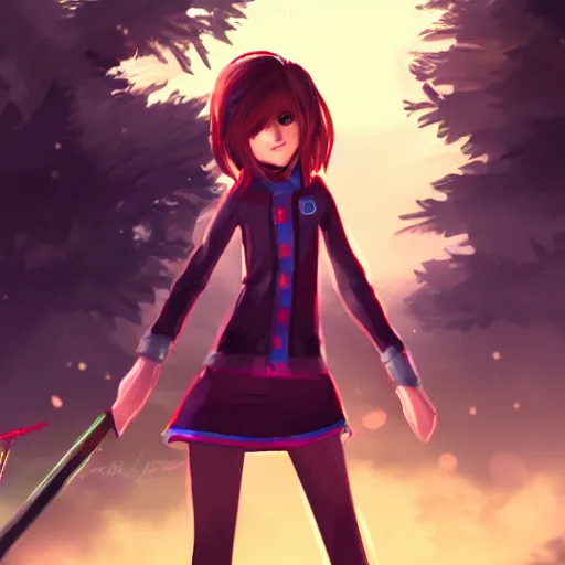 Image similar to Maxine Caulfield in League of Legends. Digital Art