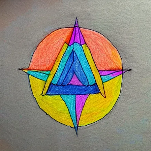 Image similar to moon prism give me strength. drawing with felt - tip pens