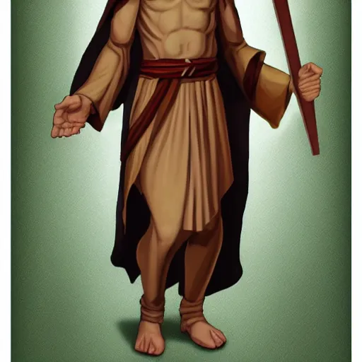 Image similar to jesus christ as a dungeons and dragons character