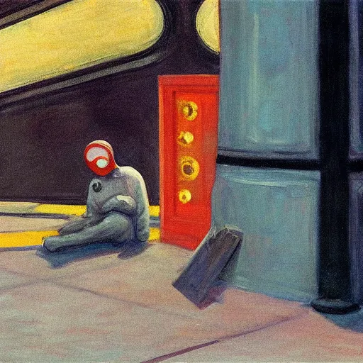 An aquarium painting by Edward Hopper : r/midjourney