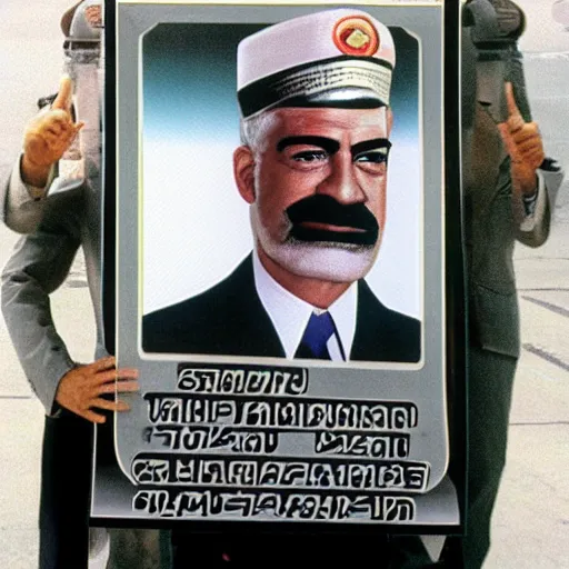 Image similar to Saddam Hussein Max Headroom