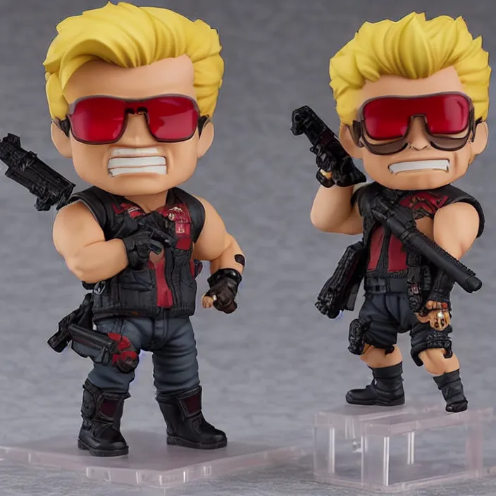 Image similar to Duke Nukem!!!!!!!!!!!!!!!!!!!!!!, An (((((((anime Nendoroid))))))) of Duke Nukem, figurine, detailed product photo