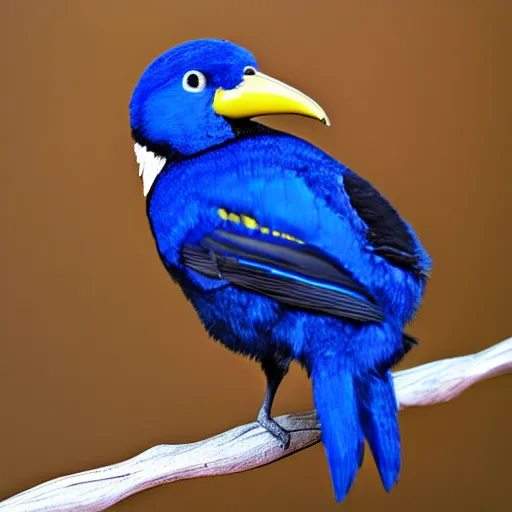 Prompt: blue and yellow Spurlybird