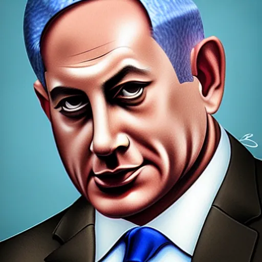 Image similar to benjamin netanyahu portrait, photorealistic, detailed