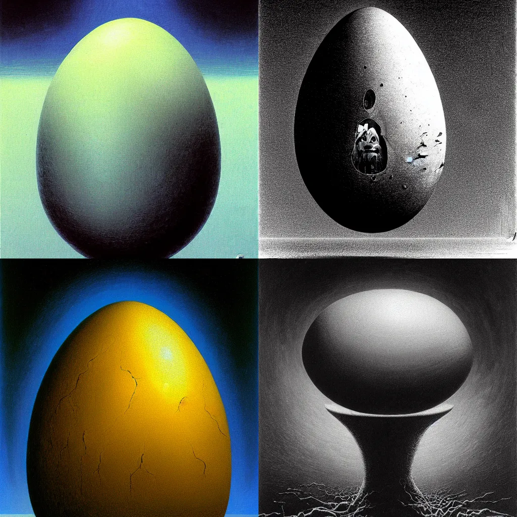 Prompt: A very, very, very, very Cracked Cosmic Egg Full of People by Zdzisław Beksiński, caretaker, eldritch, cosmic horror, darkwave, concept by Alastair Reynolds