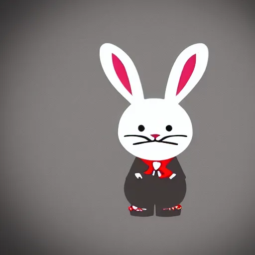 Prompt: white rabbit icon, cute, stylized, cartoon, anime, avatar