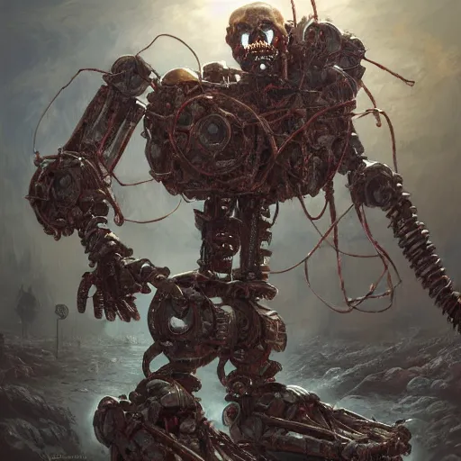 Prompt: a zombie robot philosopher, detailed, centered, digital painting, artstation, concept art, donato giancola, joseph christian leyendecker, wlop, boris vallejo, breathtaking, 8 k resolution, extremely detailed, beautiful, establishing shot, artistic, hyperrealistic, beautiful face, octane render, cinematic lighting, dramatic lighting, masterpiece