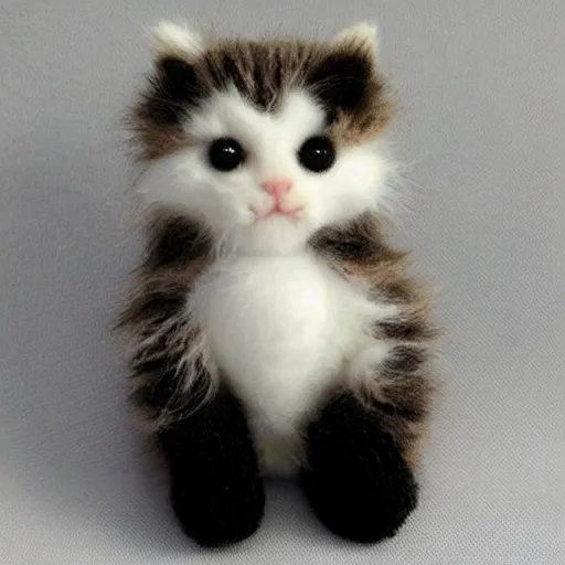 Image similar to very small cute kitten stuffed animal,