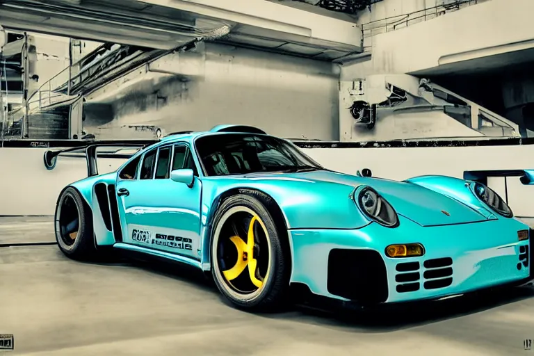 Image similar to porsche 959 from the future. GT3 RS. cyberpunk hypercar. photo realistic 35mm Khyzyl Saleem