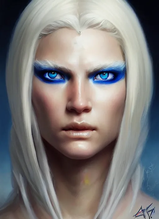 Prompt: a _ fantasy _ style _ portrait _ painting _ of white female paladin with blonde hair and blue eyes, scar under left eye, holy oil _ painting _ unreal _ 5 _ daz. _ rpg _ portrait _ extremely _ detailed _ artgerm _ greg _ rutkowski _ greg