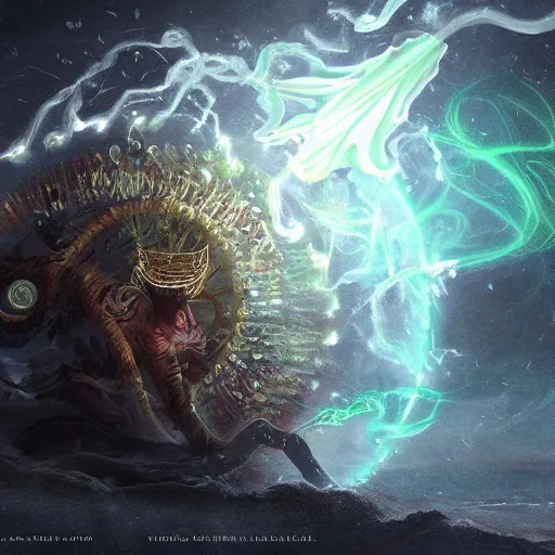 Image similar to a luck elemental, whirling energy made of good luck ( dramatic, cinematic, digital fantasy art )